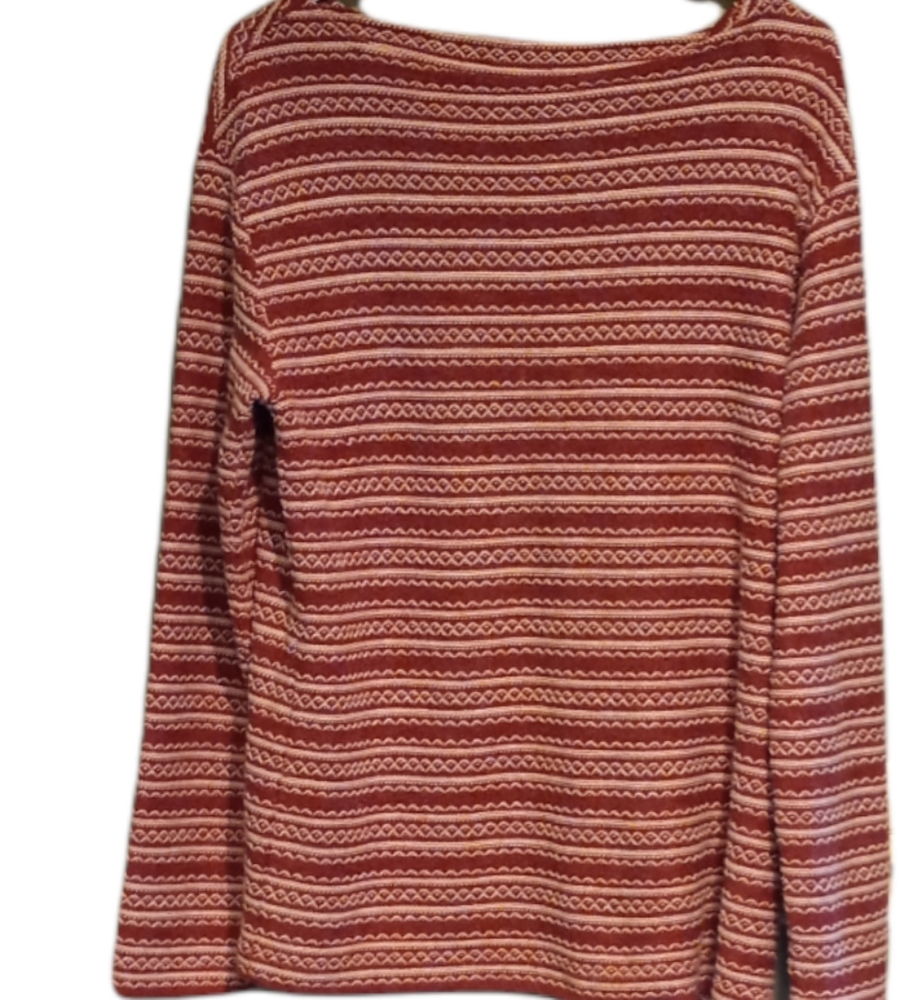JJILL MIXED MEDIA KNIT PULLOVER